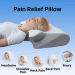Contour Pillow Ergonomic Memory Foam Removable Cover