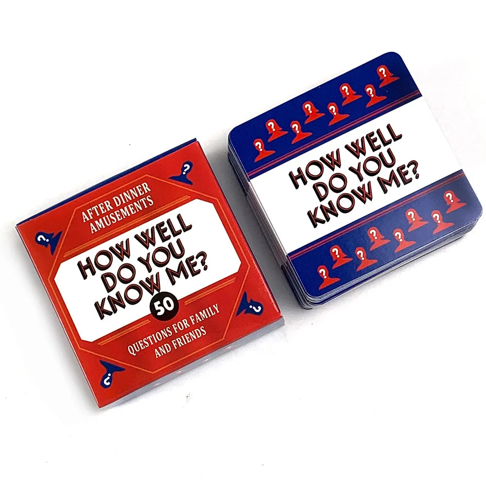 Conversation Card Game 50 Questions Compact Deck