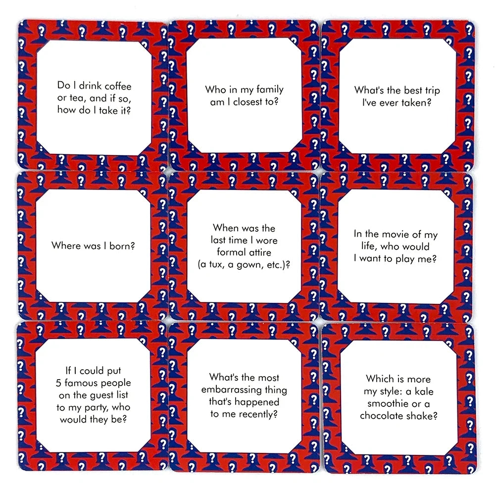 Conversation Card Game 50 Questions Compact Deck