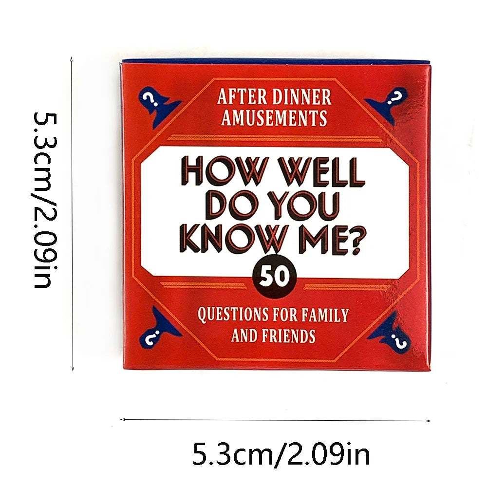 Conversation Card Game 50 Questions Compact Deck