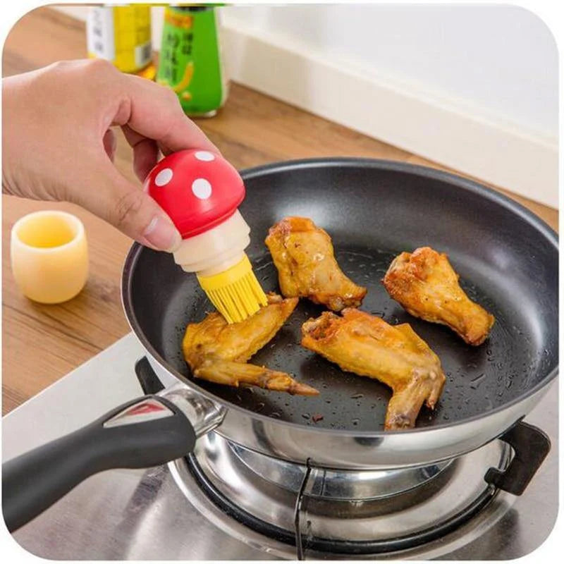 Cooking Oil Brush Glass Jar Heat-Resistant Surface
