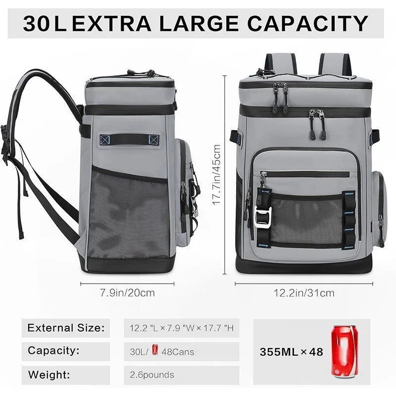 Cooler Backpack Insulated Multi-Compartment Water-Resistant