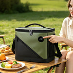 Cooler Tote Three-Layer Insulation Digital Temperature Display Adjustable Shoulder Strap