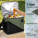 Cooler Tote Three-Layer Insulation Digital Temperature Display Adjustable Shoulder Strap