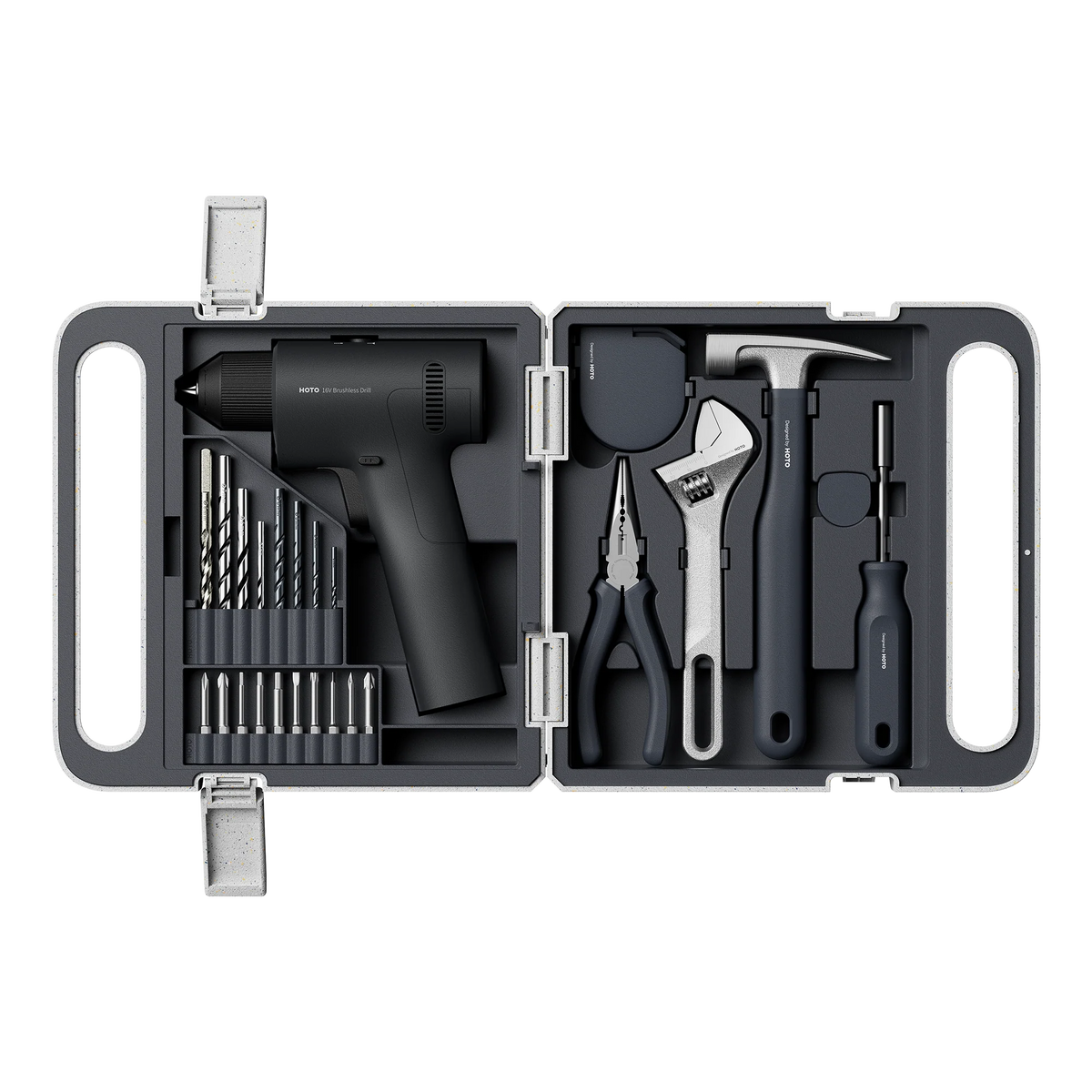 Cordless Drill Kit 16V Brushless Case & Bits