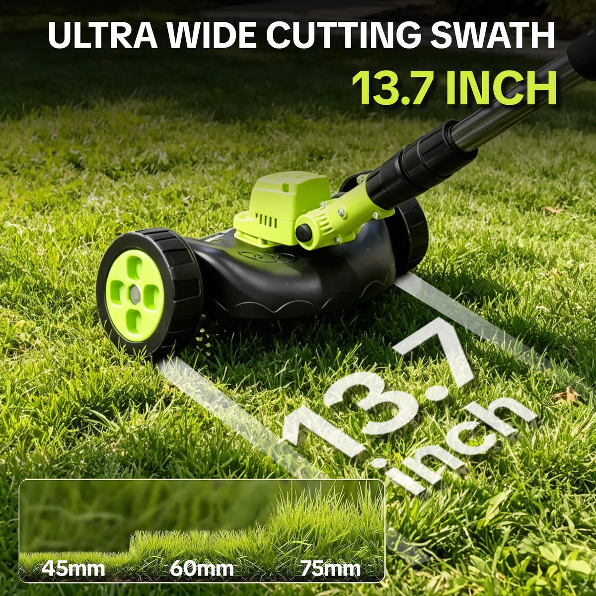 Cordless Lawn Mower 3-in-1 Trimmer & Edger