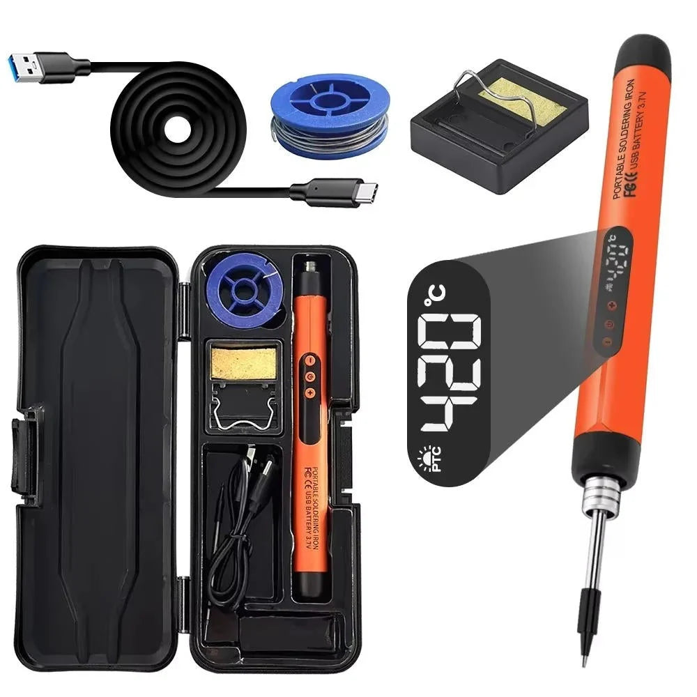 Cordless Soldering Iron Adjustable Temperature & USB Rechargeable