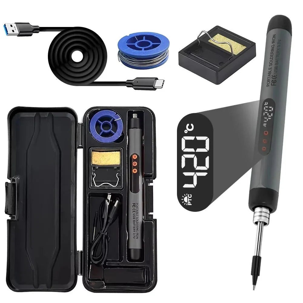 Cordless Soldering Iron Adjustable Temperature & USB Rechargeable