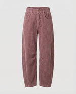 Corduroy Pants Wide-Leg Fit Elastic Waistband