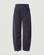 Corduroy Pants Wide-Leg Fit Elastic Waistband