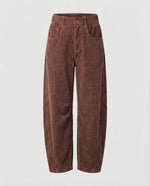 Corduroy Pants Wide-Leg Fit Elastic Waistband