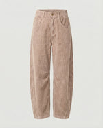 Corduroy Pants Wide-Leg Fit Elastic Waistband