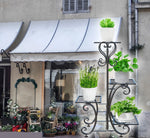 Corner Plant Stand 4-Tier Wrought Iron Anti-Rust
