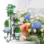 Corner Plant Stand 4-Tier Wrought Iron Anti-Rust
