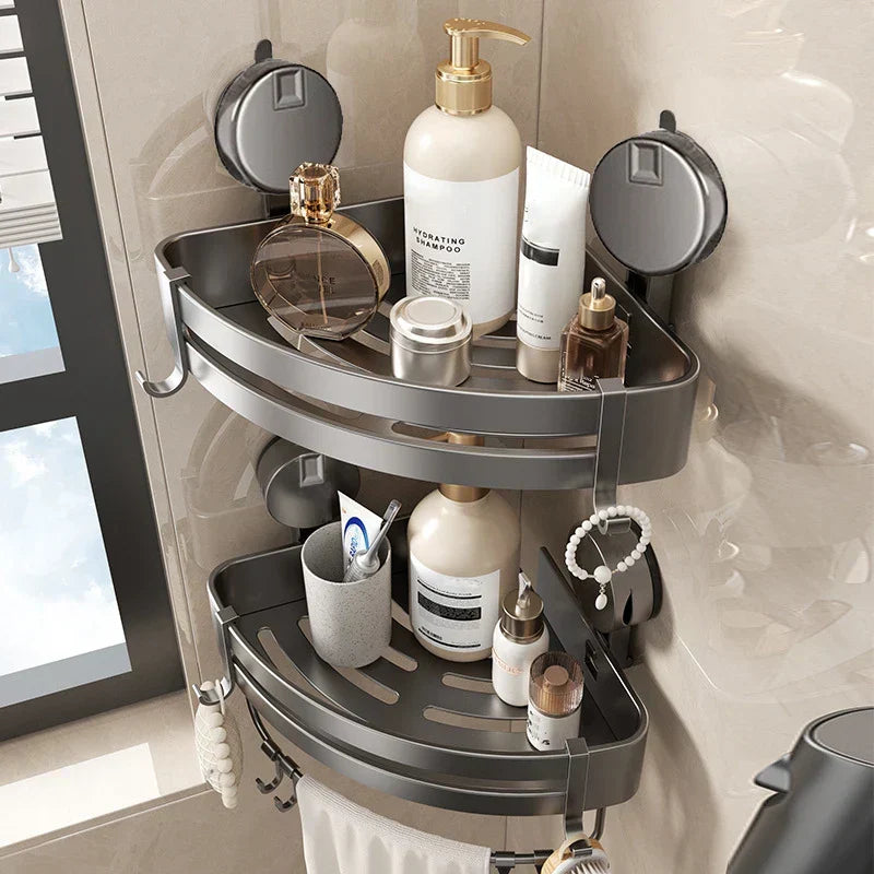 Corner Shelf No-Drill Suction & Water-Drain