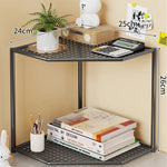 Corner Storage Shelf Metal Mesh Space-Saving