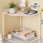 Corner Storage Shelf Metal Mesh Space-Saving