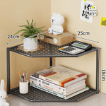 Corner Storage Shelf Metal Mesh Space-Saving