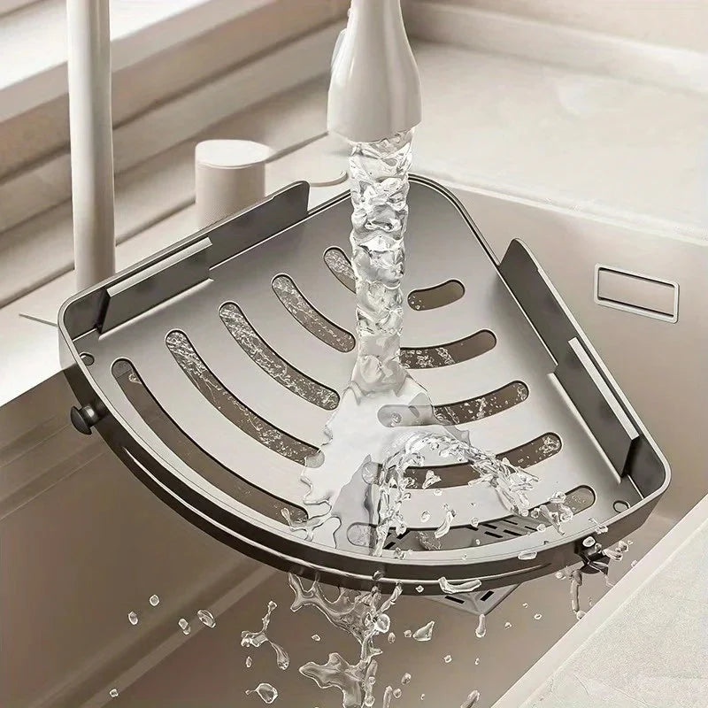 Corner Storage Shelf Waterproof ABS Tool-Free Installation