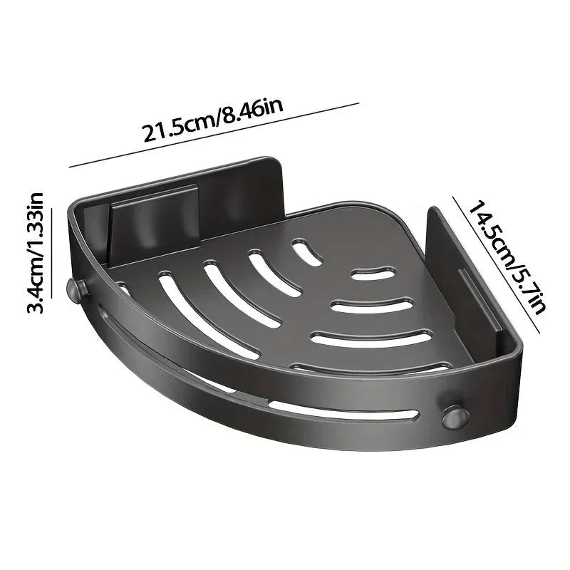 Corner Storage Shelf Waterproof ABS Tool-Free Installation