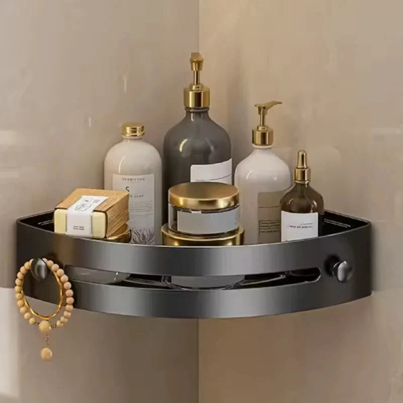 Corner Storage Shelf Waterproof ABS Tool-Free Installation