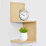 Corner Wall Shelf Multi-Tier Lacquered MDF