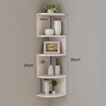 Corner Wall Shelf Multi-Tier Lacquered MDF