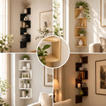 Corner Wall Shelf Multi-Tier Space-Saving Display Storage