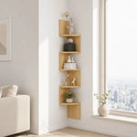 Corner Wall Shelf Multi-Tiered Space-Saving MDF