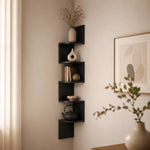 Corner Wall Shelf Multi-Tiered Space-Saving MDF