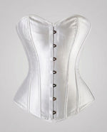 Corset Satin Strapless Sweetheart Neckline Reinforced Boning