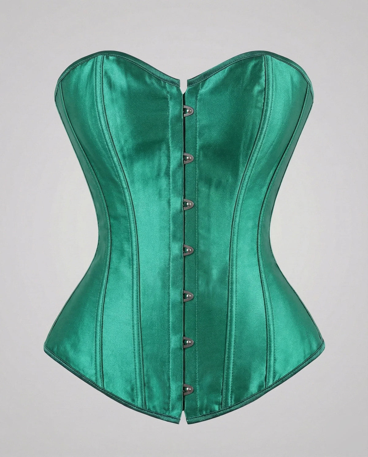 Corset Satin Strapless Sweetheart Neckline Reinforced Boning