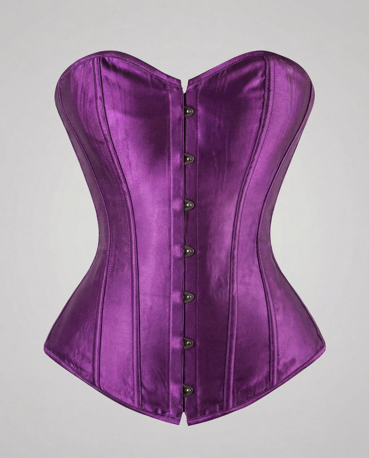 Corset Satin Strapless Sweetheart Neckline Reinforced Boning