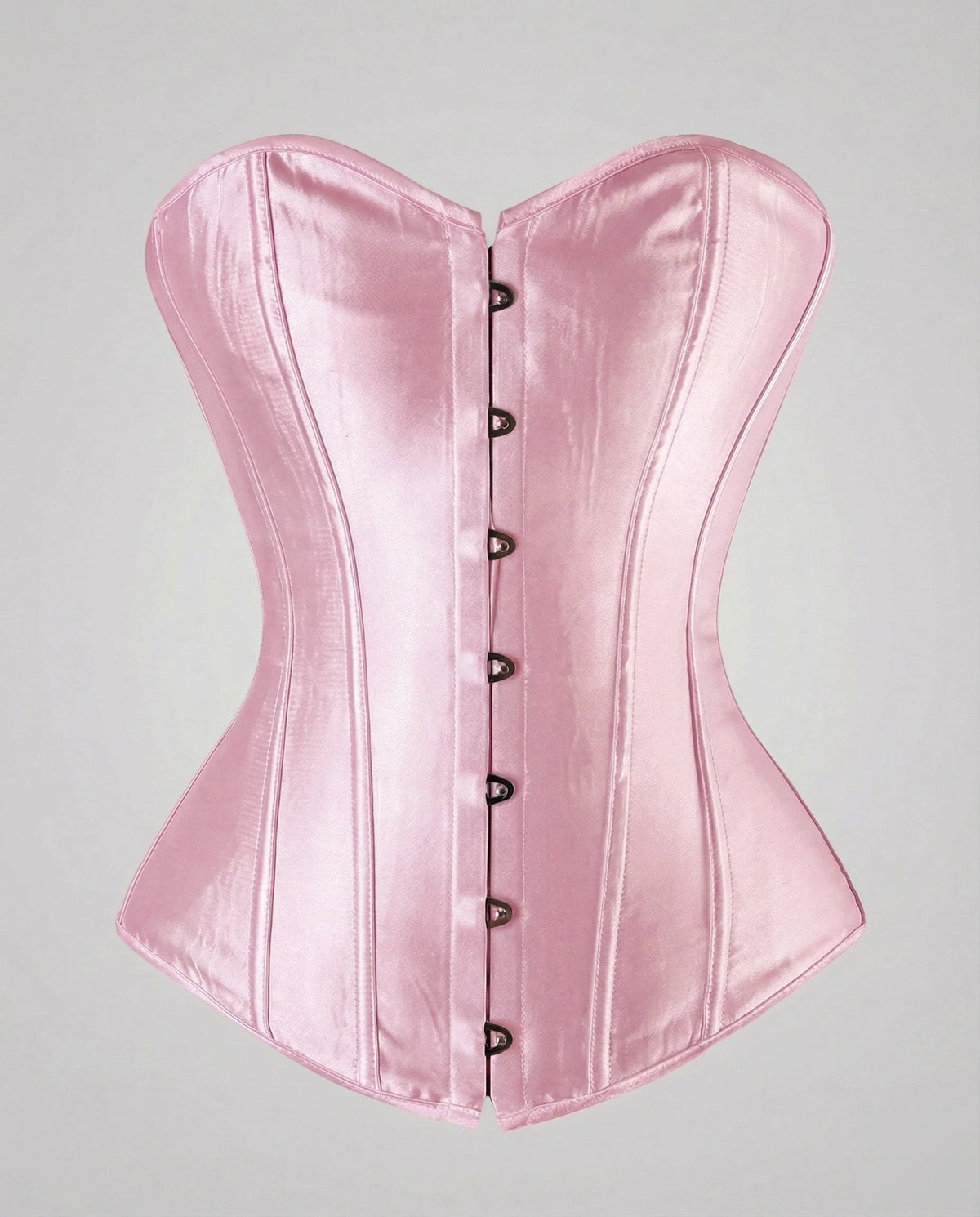 Corset Satin Strapless Sweetheart Neckline Reinforced Boning