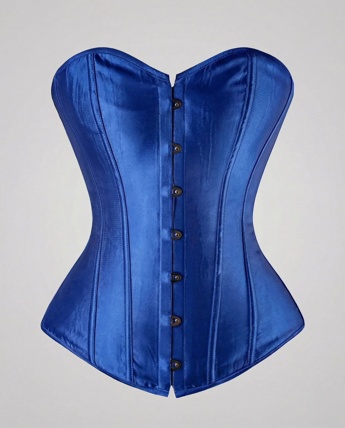 Corset Satin Strapless Sweetheart Neckline Reinforced Boning
