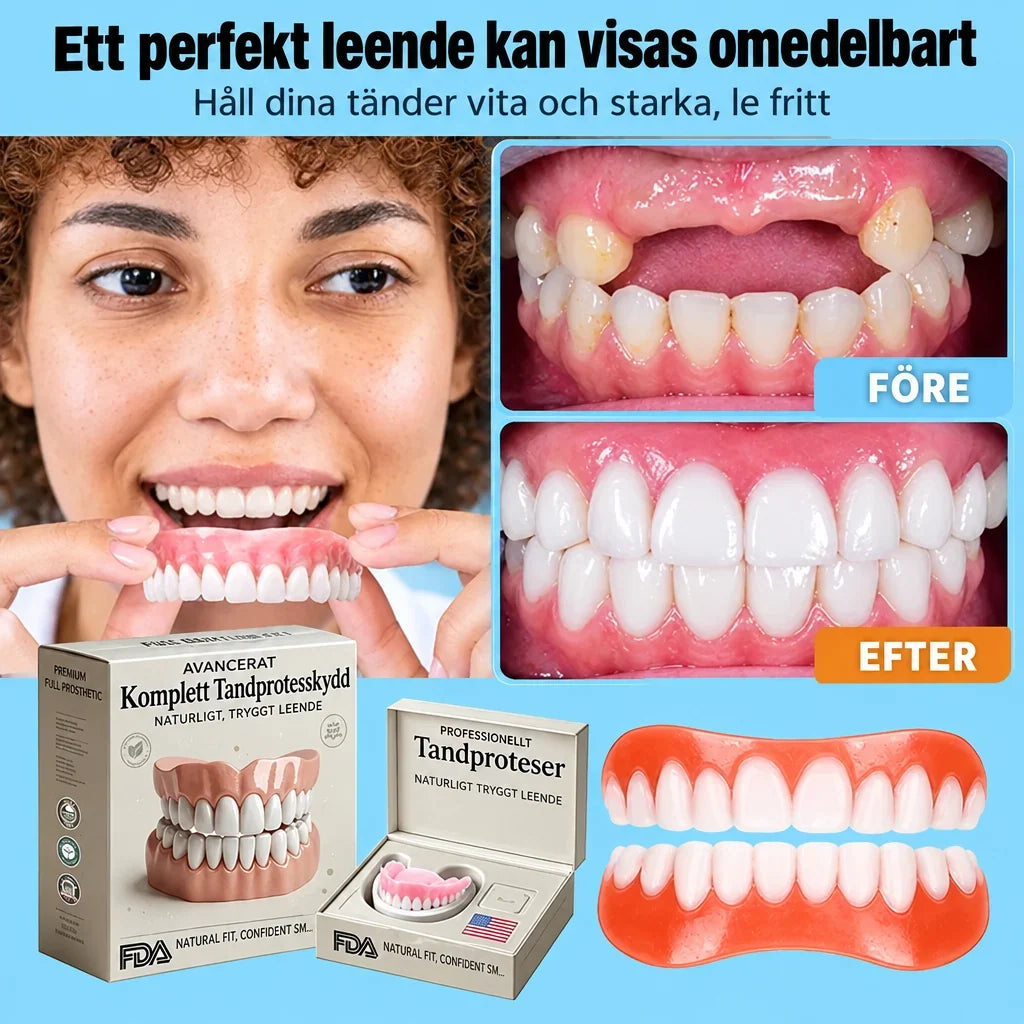 Cosmetic Denture Kit Moldable Warm-Water Fit Upper & Lower Set