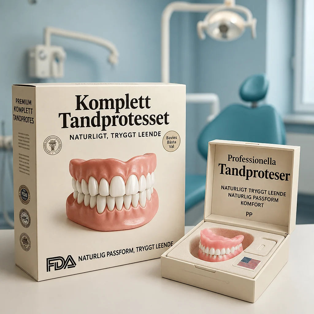 Cosmetic Denture Kit Moldable Warm-Water Fit Upper & Lower Set