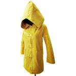 Cosplay Costume Jacket Yellow Hooded Front Zipper