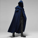Costume Cloak Hooded Floor-Length Gothic Trim