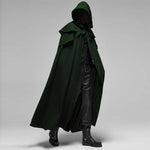 Costume Cloak Hooded Floor-Length Gothic Trim