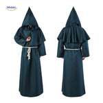 Costume Robe Hooded Floor-Length Adjustable Rope Belt