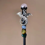 Costume Wand Clear Crystal Tip Decorative Finish