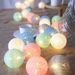 Cotton Ball LED String Lights USB Or Battery Powered