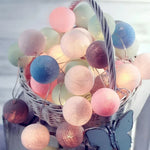 Cotton Ball LED String Lights USB Or Battery Powered