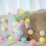 Cotton Ball LED String Lights USB Or Battery Powered