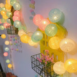 Cotton Ball LED String Lights USB Or Battery Powered