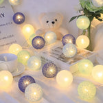Cotton Ball LED String Lights USB Or Battery Powered
