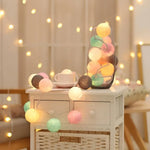 Cotton Ball LED String Lights USB Or Battery Powered