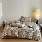 Cotton Bedding Set Reversible Floral 4-Piece