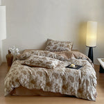 Cotton Bedding Set Reversible Floral 4-Piece